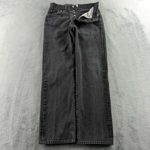 Vintage Levis 501 Jeans Mens 31x30 Black Faded Straight Wide Grunge Hip Hop Y2K
